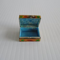 '.Pill Box, Metal, circa 1950s.'