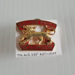 7th U.S. Army Air Defense Artillery DUI Insignia Pin