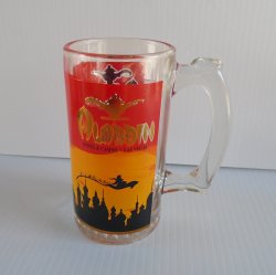 Aladdin Hotel Casino Closed Las Vegas Vintage Beer Mug Glass