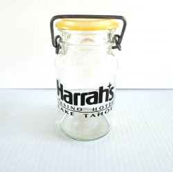 Harrah's Casino Hotel Lake Tahoe NV Flip Top Jar