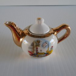 Vintage Reno NV Mini Teapot Biggest Little City Virginia St