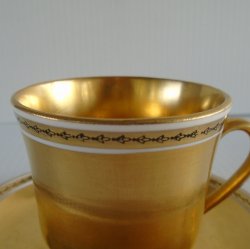 '.Gold Gilt Teacup Saucer.'