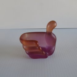 Thumbs Up Glass Statue, Purple, Phone Remote etc Holder
