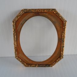Antique Handmade Hammered Copper Picture Frame