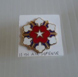 11th U.S Army Air Defense Artillery Brigade DUI Insignia Pin