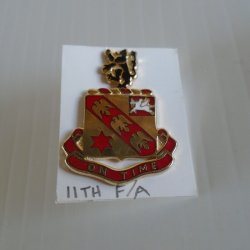 11th U.S Army Field Artillery Regiment DUI Insignia Pin