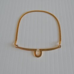 Giorgio Brutini Tie Bar with Chain, Goldtone, Vintage