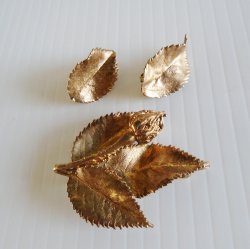 Tilia Danmark Flora Danica Sterling Solv Leaf Pin Earring