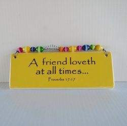 Biblical Friendship Plaque A Friend Loveth At All Times, New