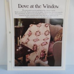 '.Dove at the Window Quilt Patte.'