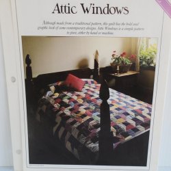 Attic Windows Quilt Pattern with Stencil Templates