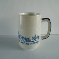 Las Vegas Casinos Vintage Stoneware Mug, pre 1993 Casinos