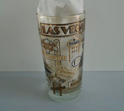 Vintage Las Vegas Glass, Aladdin Landmark Showboat pre 1988