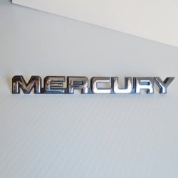 Mercury Car Vehicle Nameplate Emblem, 7.75 inch, Vintage