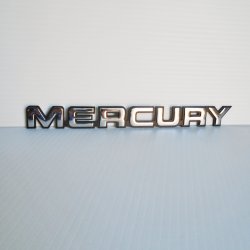 Mercury Car Vehicle Nameplate Emblem, 9-5/8 inch, Vintage