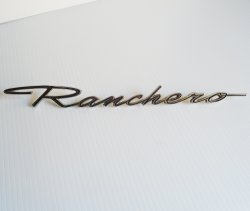 Vintage Ford Ranchero Car Vehicle Nameplate Emblem, 12.5 inch