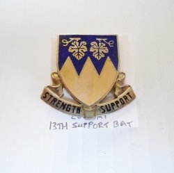 13th Combat Sustainment Support Battalion Vintage Insignia Pin