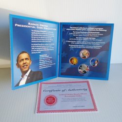 Barack Obama 4 Coin Presidential Coin Collection with COA