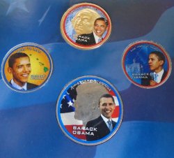 '.Obama 4 coin Presidential set.'