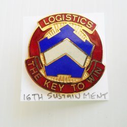 16th Army Sustainment Logistics The Key To Win DUI Pin