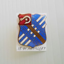 18th Artillery U.S. Army pre WWII DUI Insignia Pin