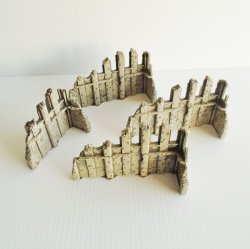 Heroscape Ruins Terrain, 3 large, 1 small