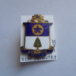 21st Infantry Regiment Duty DUI Insignia WWII Germany P mark