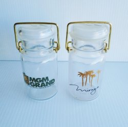 MGM and Mirage Las Vegas Casinos Flip Top Jars