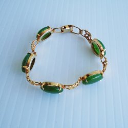 '.Chrysoprase Link Bracelet.'