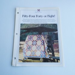 Fifty Four Forty Fight Quilt Pattern with Stencil Templates