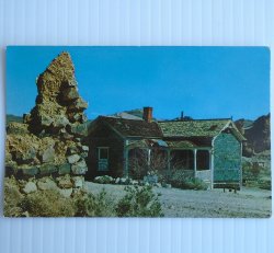 Rhyolite Nevada Vintage Postcard, Bottle House 50000 Bottles