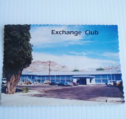 Exchange Club, Beatty Nevada, 1960s 1970s Postcard, Unused