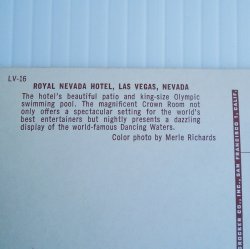 '.Royal Nevada Hotel 1955 Vegas.'