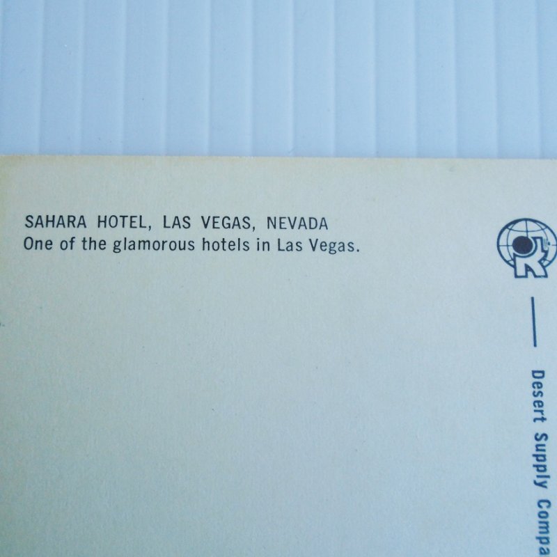 Hotel Sahara Las Vegas NV Medallion 1960s Vintage Casino 