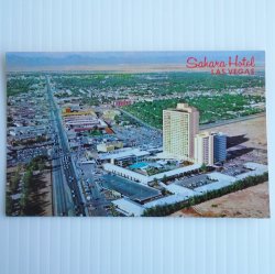 Sahara Hotel, Las Vegas NV Vintage 1960s Postcard