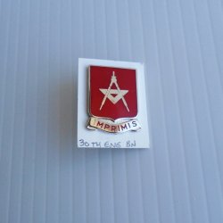 30th U.S. Army Engineer Batt DUI Insignia Pin, Imprimis