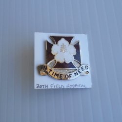 30th U.S. Army Medical Field Hospital DUI Insignia Pin