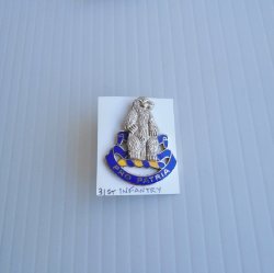 31st U.S. Army Infantry DUI Insignia Pin, Pro Patria Motto