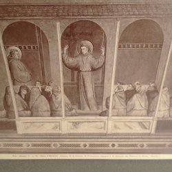 Antique Alinari Print Giotto Italy St. Francis Apparition 3932