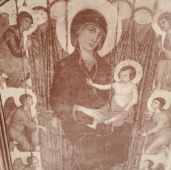 Antique Alinari Print, Madonna with Jesus, Florence Italy