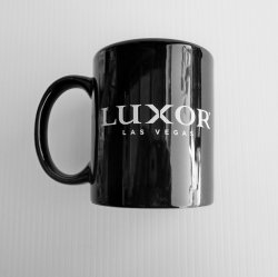 '.Luxor Las Vegas coffee cup.'