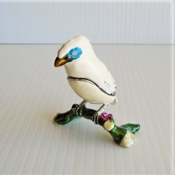 Bali Starling Bird Trinket Box, Objet d’ Art, ArtForm, New