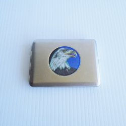 Cigarette Case Featuring an American Eagle, New, NOS