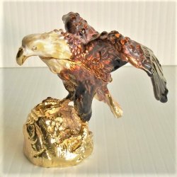 E Pluribus Unum Jeweled Eagle Trinket Box Objet dArt 273 New