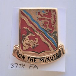 37th US Army Field Artillery DUI Insignia Pin