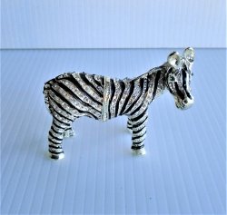 Stripes, Zebra Trinket Box Austrian Crystals Objet d’Art 69