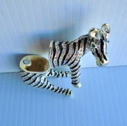 '.Zebra Trinket Box Objet d'Art.'