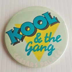 Kool & The Gang Caesars Palace 1980s Pinback Button, 3”