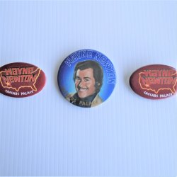 Wayne Newton Caesars Palace 1980s, 3 Pinback Buttons, 3”