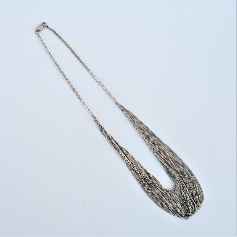 925 Sterling Silver Multi Strand Necklace